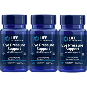 Life Extension Eye Pressure Support with MirtogenolVcaps 30 Count (Pack of 3)