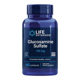 Life Extension Glucosamine Sulfate 750 mg Supports Knee Comfort and Joint Health Gluten-Free Non-GMO 60 Capsules