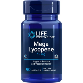 Life Extension Mega Lycopene Prostate Health arterial Health antioxidant Defense Gluten-Free Non-GMO 90 softgels