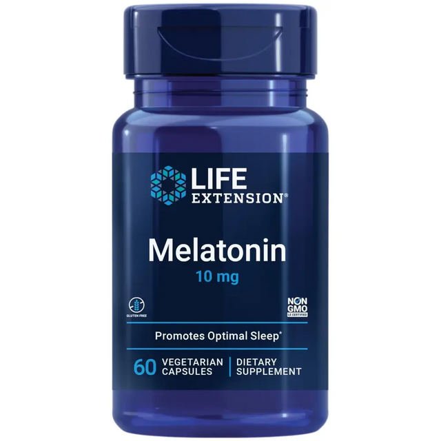 Life Extension Melatonin 10 mg Healthy Dose Our Highest Available Dosage for Sleep Support Healthy Immune Response Oxidative Stress Defense Vegetarian 60 Capsules