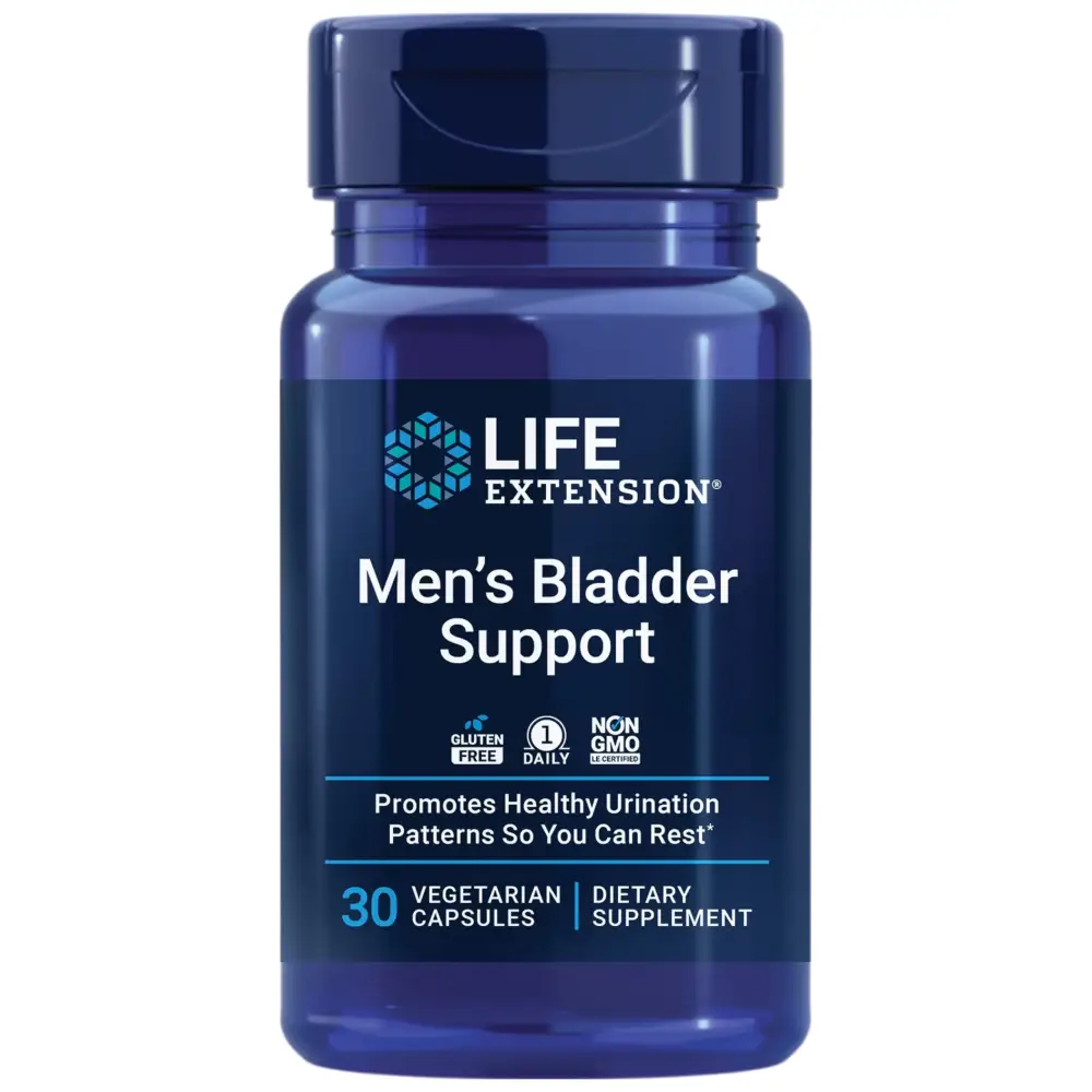 Life Extension Mens Bladder Control - Prostate & Bladder Health Supplement - For Support Urination & Sleep Patterns with Melatonin Beta Sitosterol - Non-GMO Gluten-Free Vegetarian - 30 Capsules