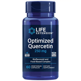 Life Extension Optimized Quercetin 250 mg - Non-GMO Gluten Free - with vitamin C and Camu-Camu Extract - 60 Vegetarian Capsules