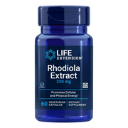 Life Extension Rhodiola Extract Rhodiola rosea Supplement standardized Extract Promotes Physical and Mental Performance Gluten-Free Non-GMO Vegetarian 250 mg 60 Capsules