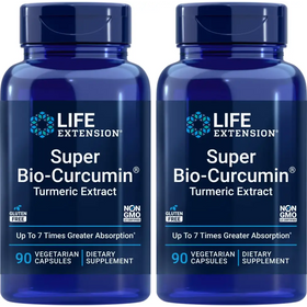 Life Extension Super Bio-Curcumin Turmeric Extract 400mg 90 Veg Caps (Pack of 2) - Vegetarian Capsule - Non-GMO - Highly Absorbable