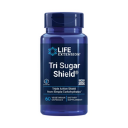 Life Extension Tri Sugar Shield - Promote Healthy Glucose Metabolism - Sorghum Bran White Mulberry and Phloridzin Apple Extract - Gluten Free Non-GOM Vegetarian - 60 Capsules