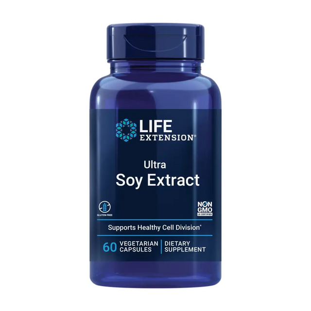 Life Extension Ultra Soy Extract Healthy Aging & Cell Health Gluten-Free Non-GMO Vegetarian 60 Capsules