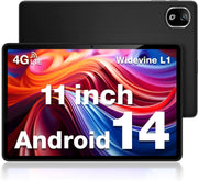 DOOGEE T30E Android 14 Tablet 11 inch Tablet with 9GB RAM 2024 Latest Update Octa Core Gaming Tablet with 128GB Storage 8000mAh 5G WiFi+4G LTE Dual Camera 13MP BT5.0 GMS (Black)