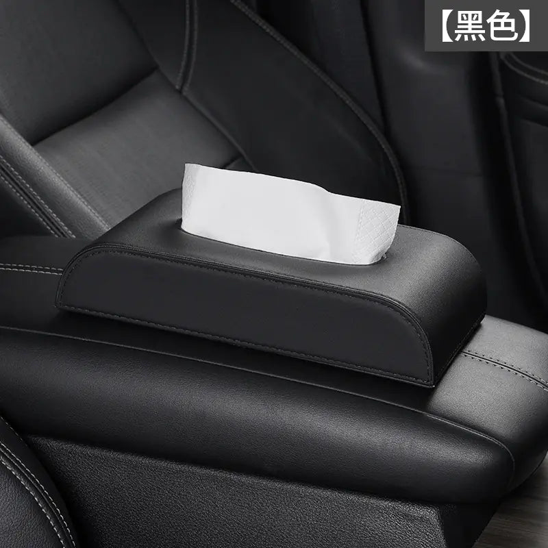 Creative Car Tissue Box with Premium Leather Design - Joomcy
