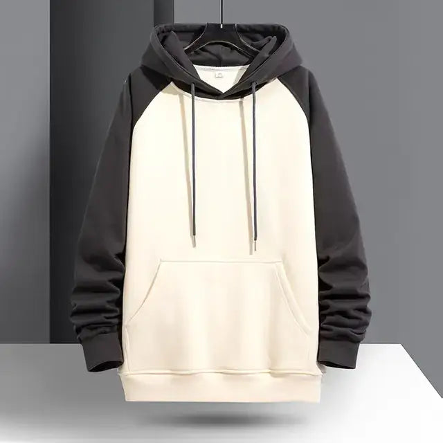 Loose Fit Casual Men's Hoodie with Raglan Sleeves 2023