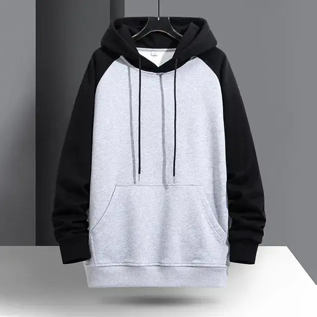 Loose Fit Casual Men's Hoodie with Raglan Sleeves 2023