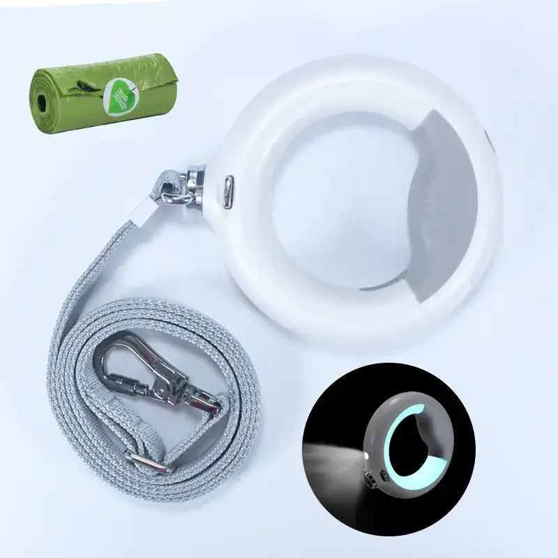 Luminous Automatic Telescopic Dog Leash Lamp