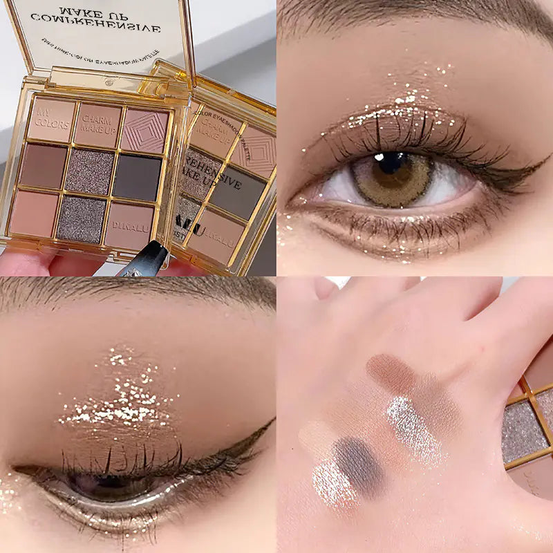 DIKALU Sunset Glow Nine-Color Eyeshadow Palette - Joomcy
