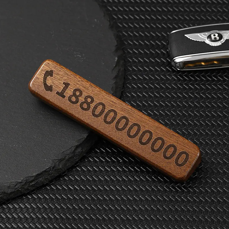 Walnut Car Temporary Parking Sign with Creative Design - Joomcy