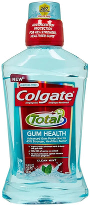Colgate Total for Gum Health Mouthwash Clean Mint - 500mL 16.9 fluid ounce(Pack of 6)