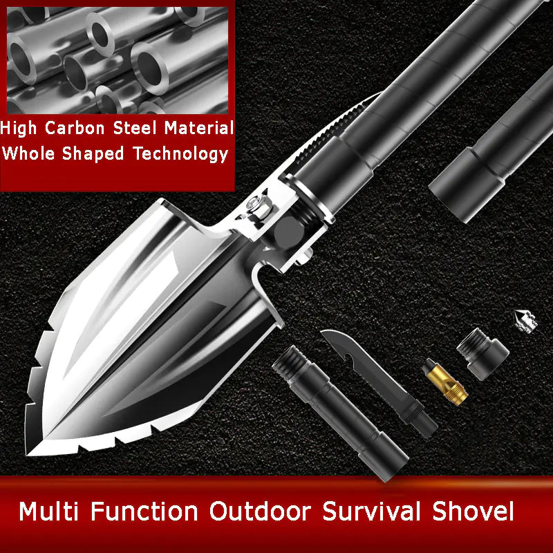 Compact Folding Military Shovel for Outdoor Use - Joomcy