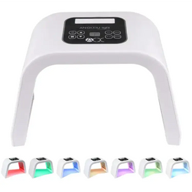White anoixiu light uv nail dryer with a digital control panel and multiple color lighting options.