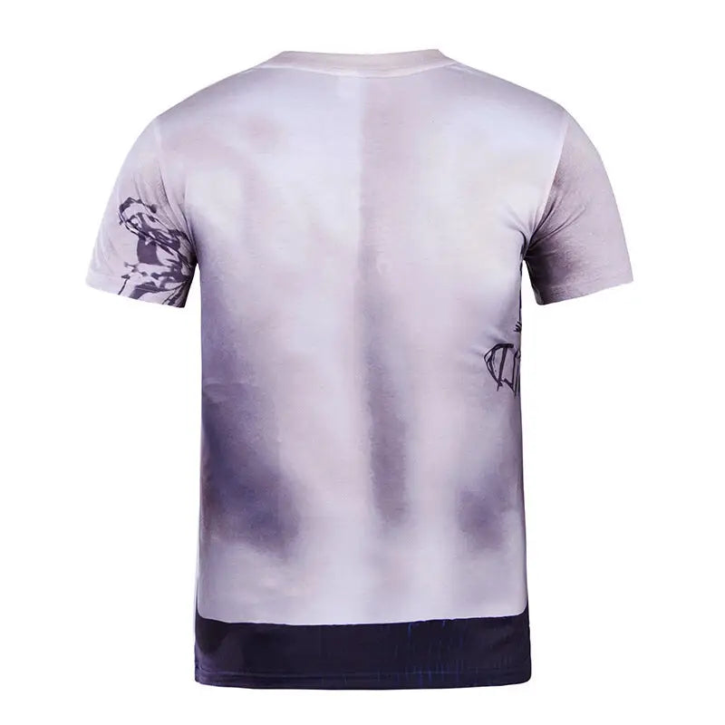 Men's 3D Slim Fit Short Sleeve T-Shirt for Spring/Summer