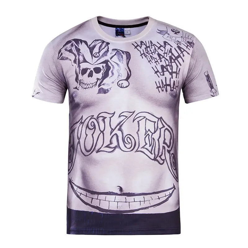 Men's 3D Slim Fit Short Sleeve T-Shirt for Spring/Summer
