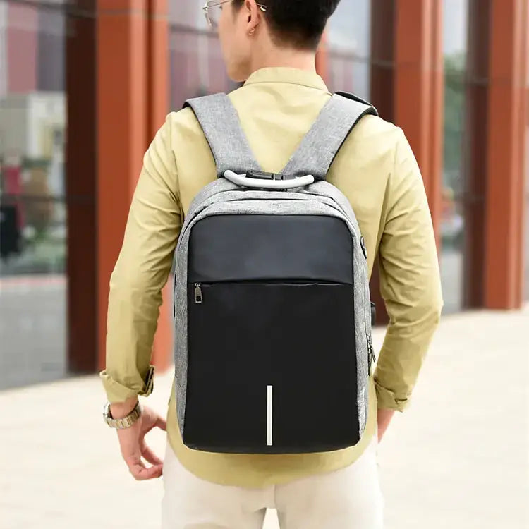 Men's Anti-Theft USB Backpack for Laptops