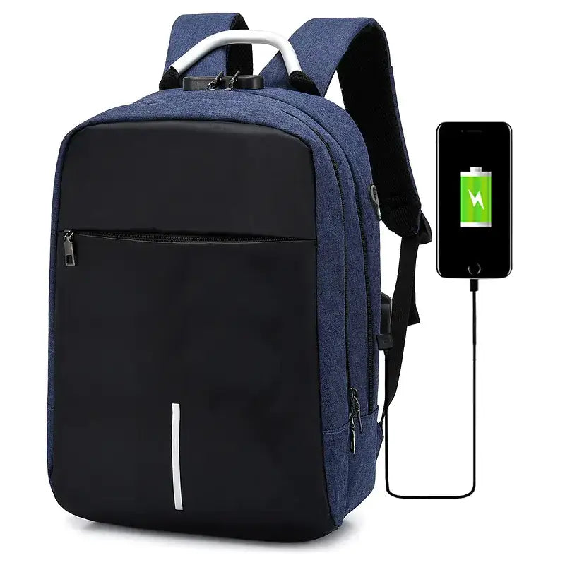 Men's Anti-Theft USB Backpack for Laptops