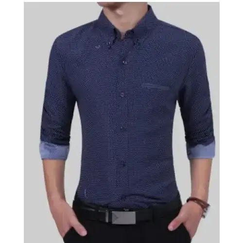 Men's Business Polka Dot Long Sleeve Shirt - Autumn Style