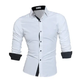 Men's Casual Slim Fit Long Sleeve Shirt 5226