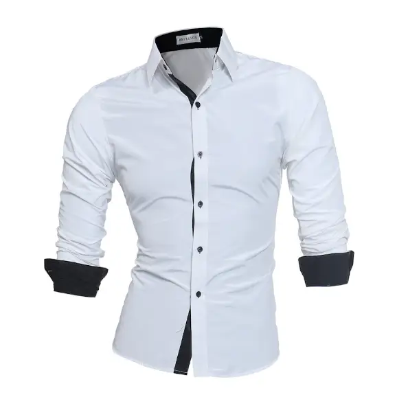 Men's Casual Slim Fit Long Sleeve Shirt 5226