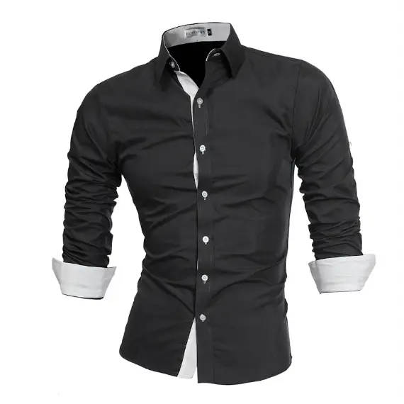 Men's Casual Slim Fit Long Sleeve Shirt 5226