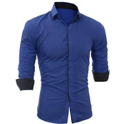 Men's Casual Slim Fit Long Sleeve Shirt 5226