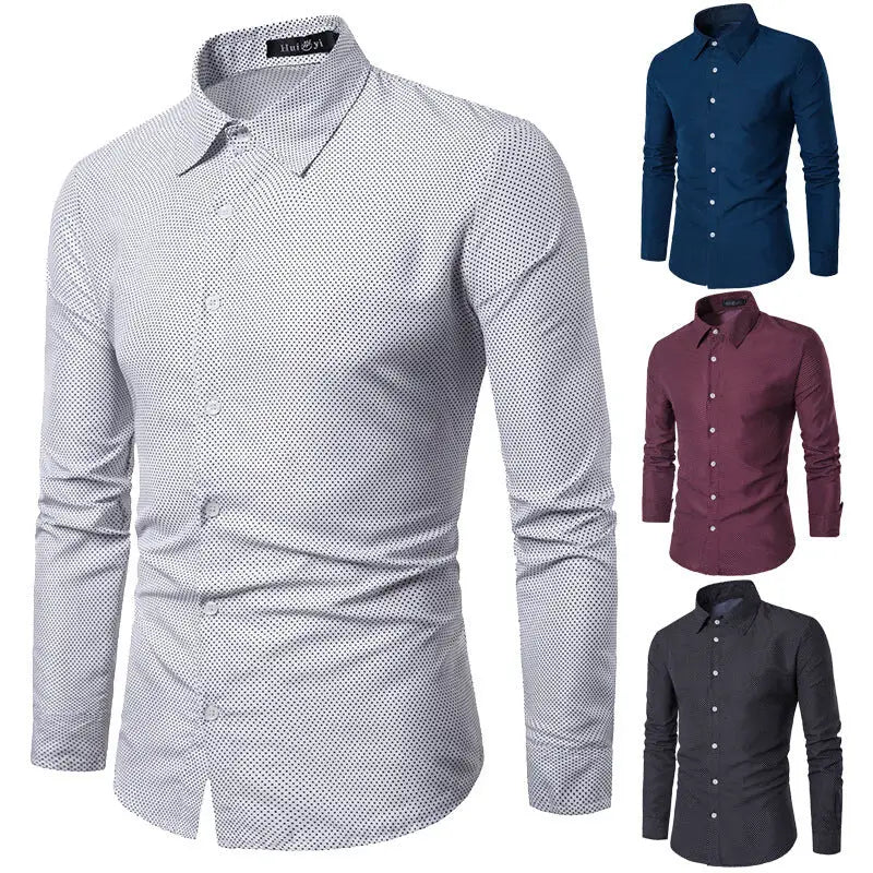Men's Casual Slim Fit Long Sleeve Shirt - Spring/Summer 2019