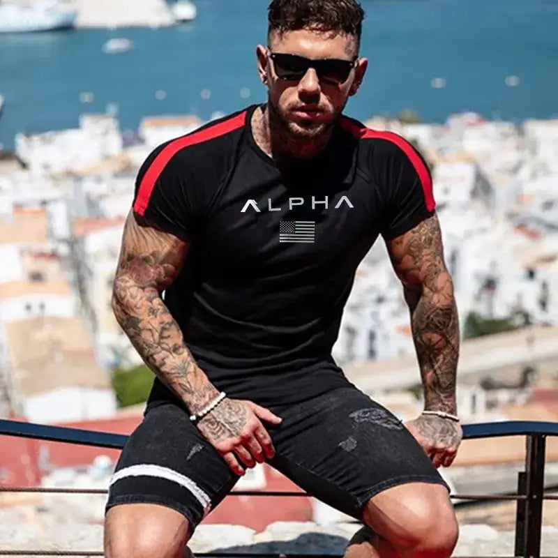 Men's Cotton Sports T-Shirt with Raglan Sleeves