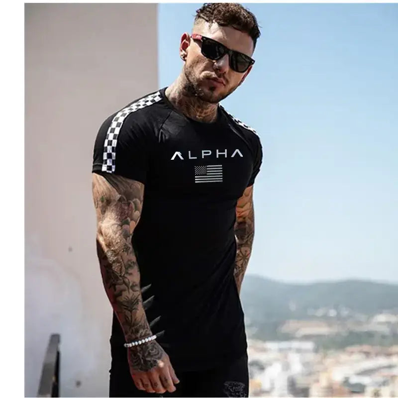 Men's Cotton Sports T-Shirt with Raglan Sleeves