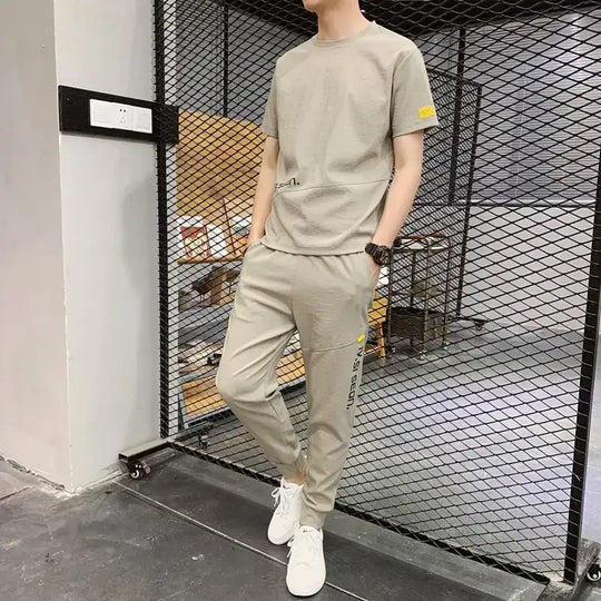 Men's Ice Silk Short Sleeve T-shirt for Sports