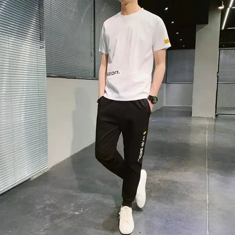 Men's Ice Silk Short Sleeve T-shirt for Sports