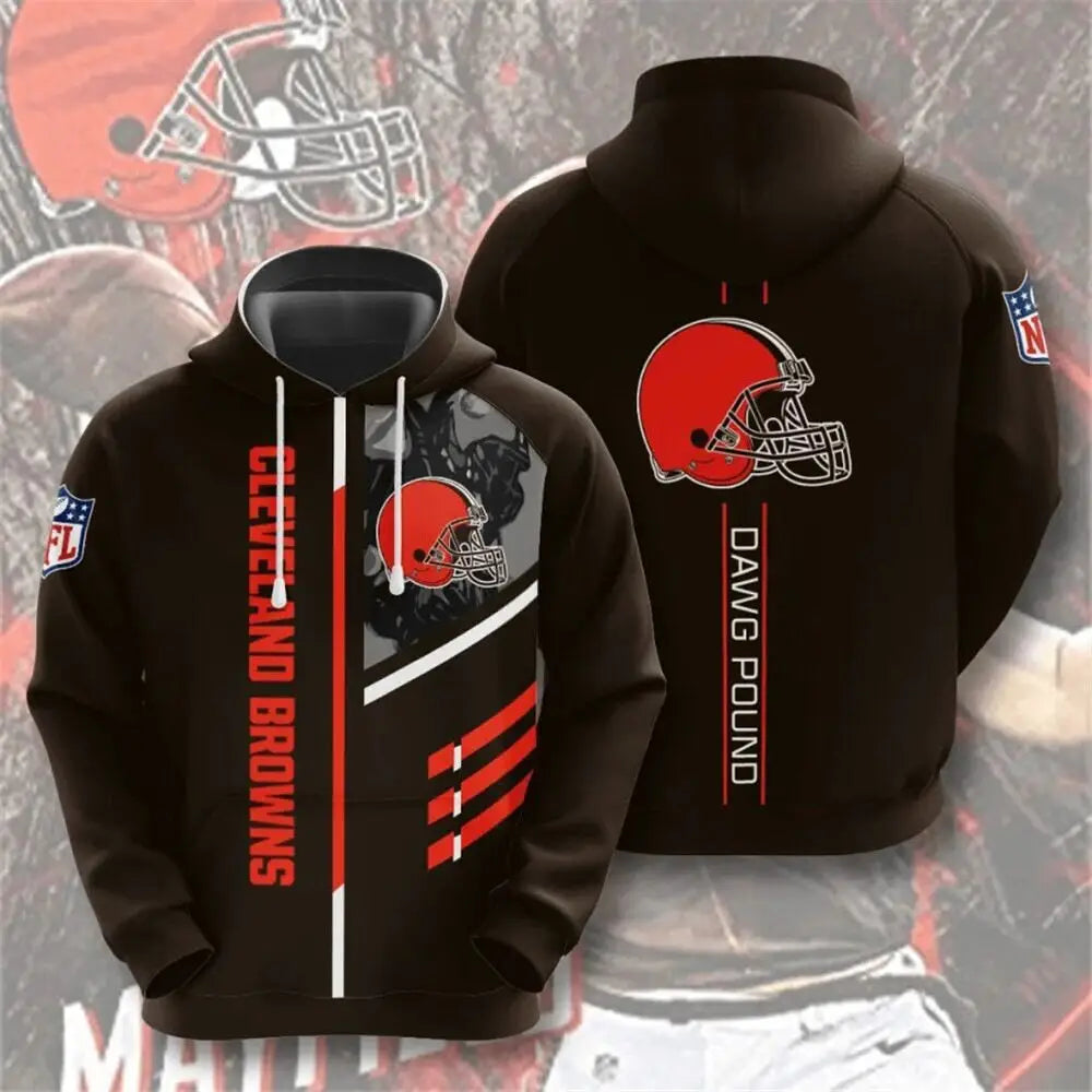 Men's NFL 3D Digital Print Hoodie - Loose Fit