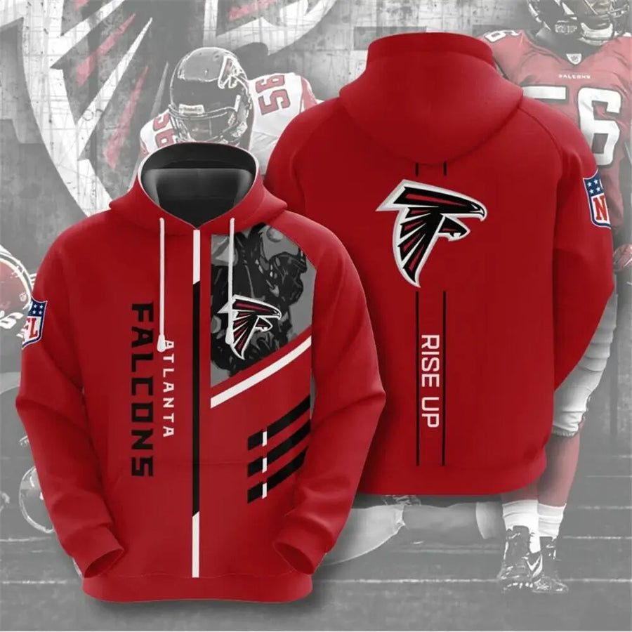 Men's NFL 3D Digital Print Hoodie - Loose Fit