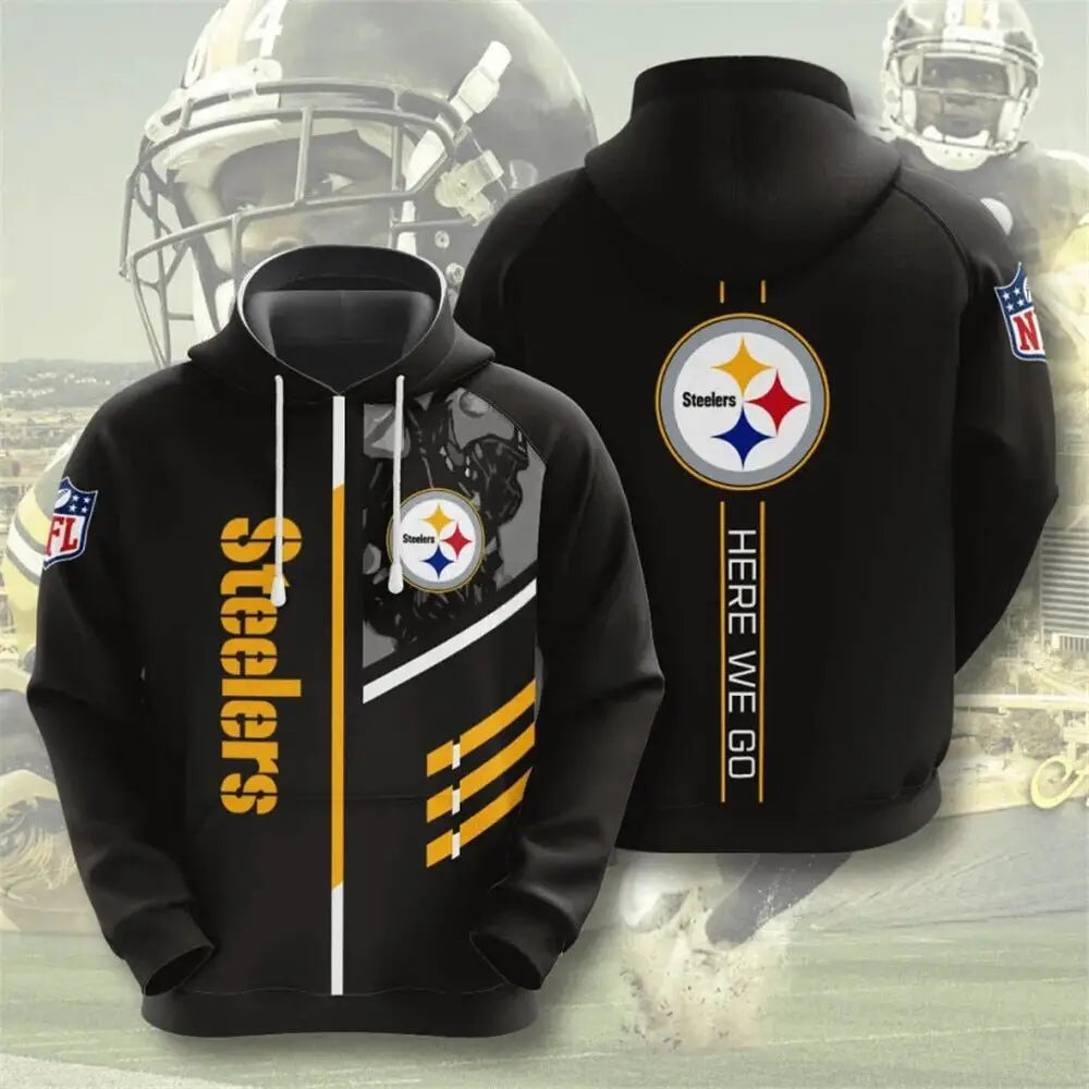 Men's NFL 3D Digital Print Hoodie - Loose Fit