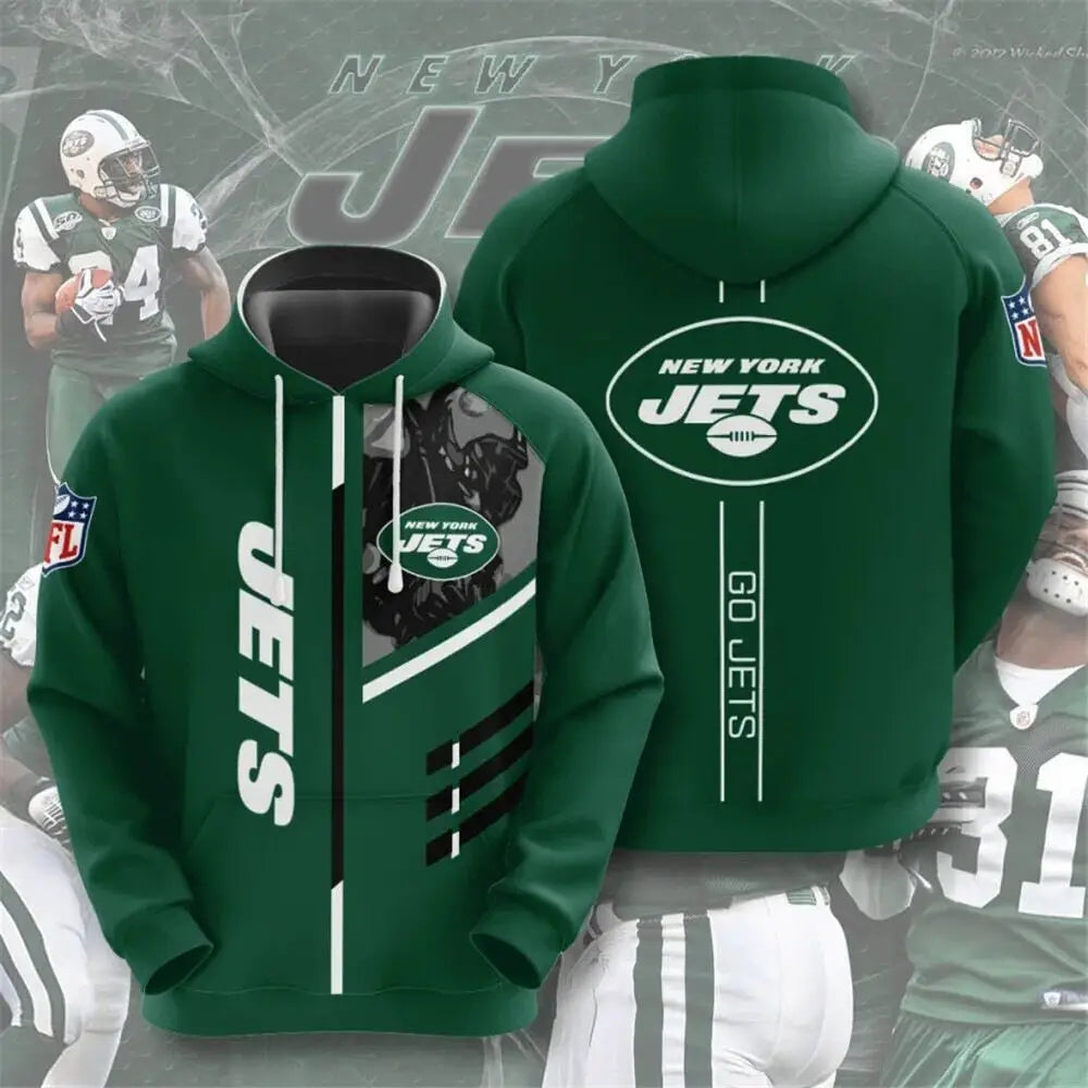 Men's NFL 3D Digital Print Hoodie - Loose Fit