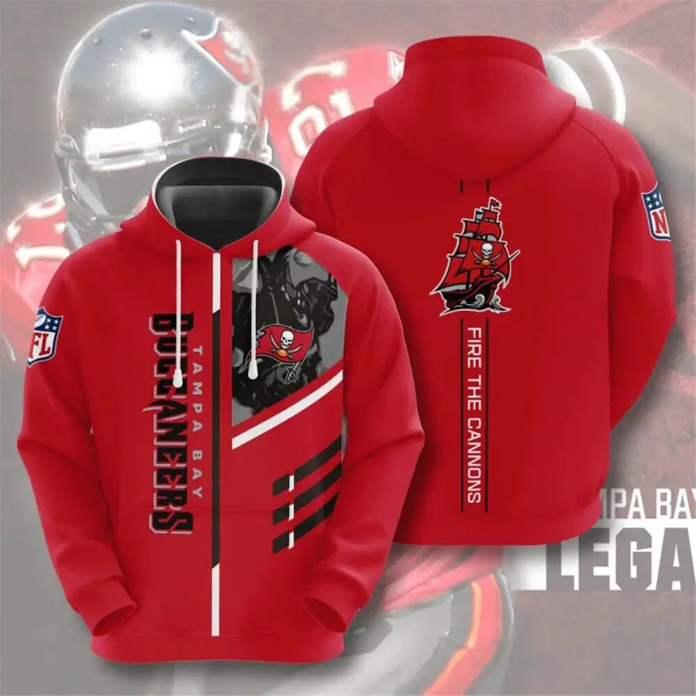 Men's NFL 3D Digital Print Hoodie - Loose Fit