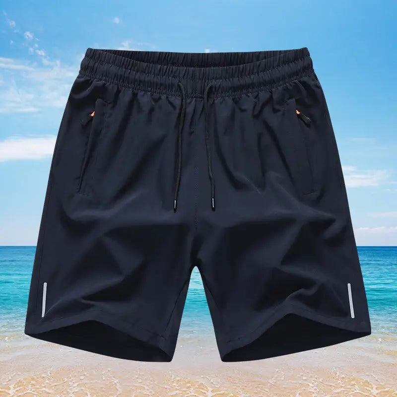 Men's Quick-Drying Ice Silk Beach Five-Point Shorts