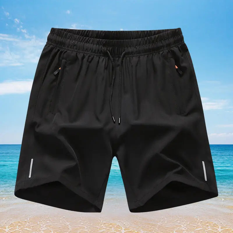 Men's Quick-Drying Ice Silk Beach Five-Point Shorts