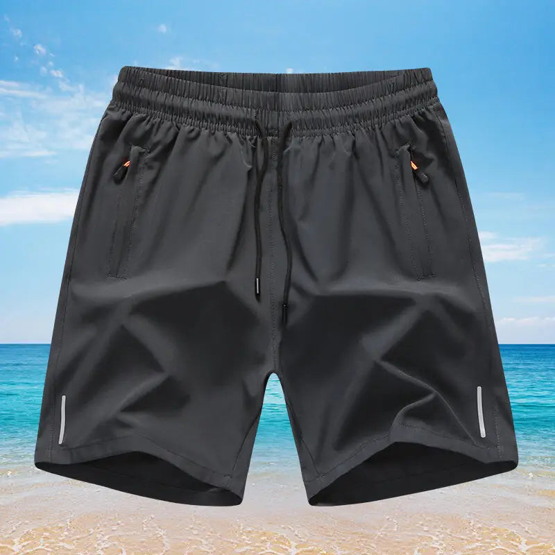 Men's Quick-Drying Ice Silk Beach Five-Point Shorts