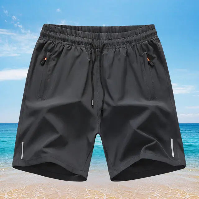 Men's Quick-Drying Ice Silk Beach Five-Point Shorts
