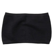 Black ribbed knit headband.