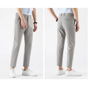 Men's Slim Fit Cropped Suit Pants