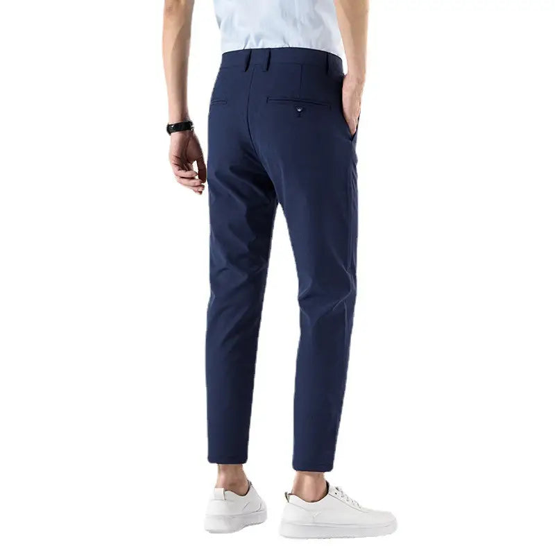 Men's Slim Fit Cropped Suit Pants
