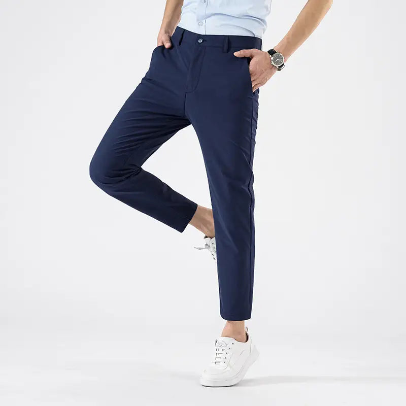Men's Slim Fit Cropped Suit Pants