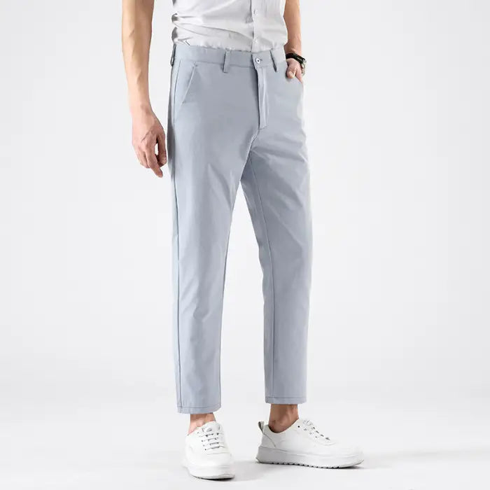 Men's Slim Fit Cropped Suit Pants