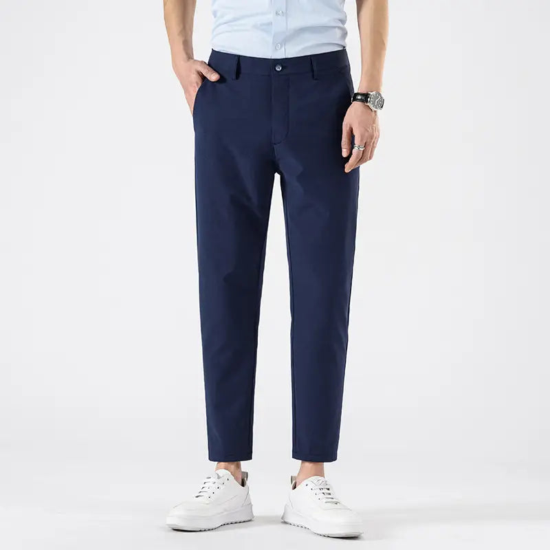 Men's Slim Fit Cropped Suit Pants