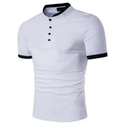 Men's Slim Fit Solid Color Short Sleeve Polo Shirt